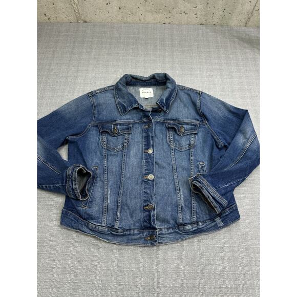 Vintage Torrid Jean Jacket Womens 1 1X Denim Blue Y2K Worn In‎ Look Button Up - Picture 1 of 10